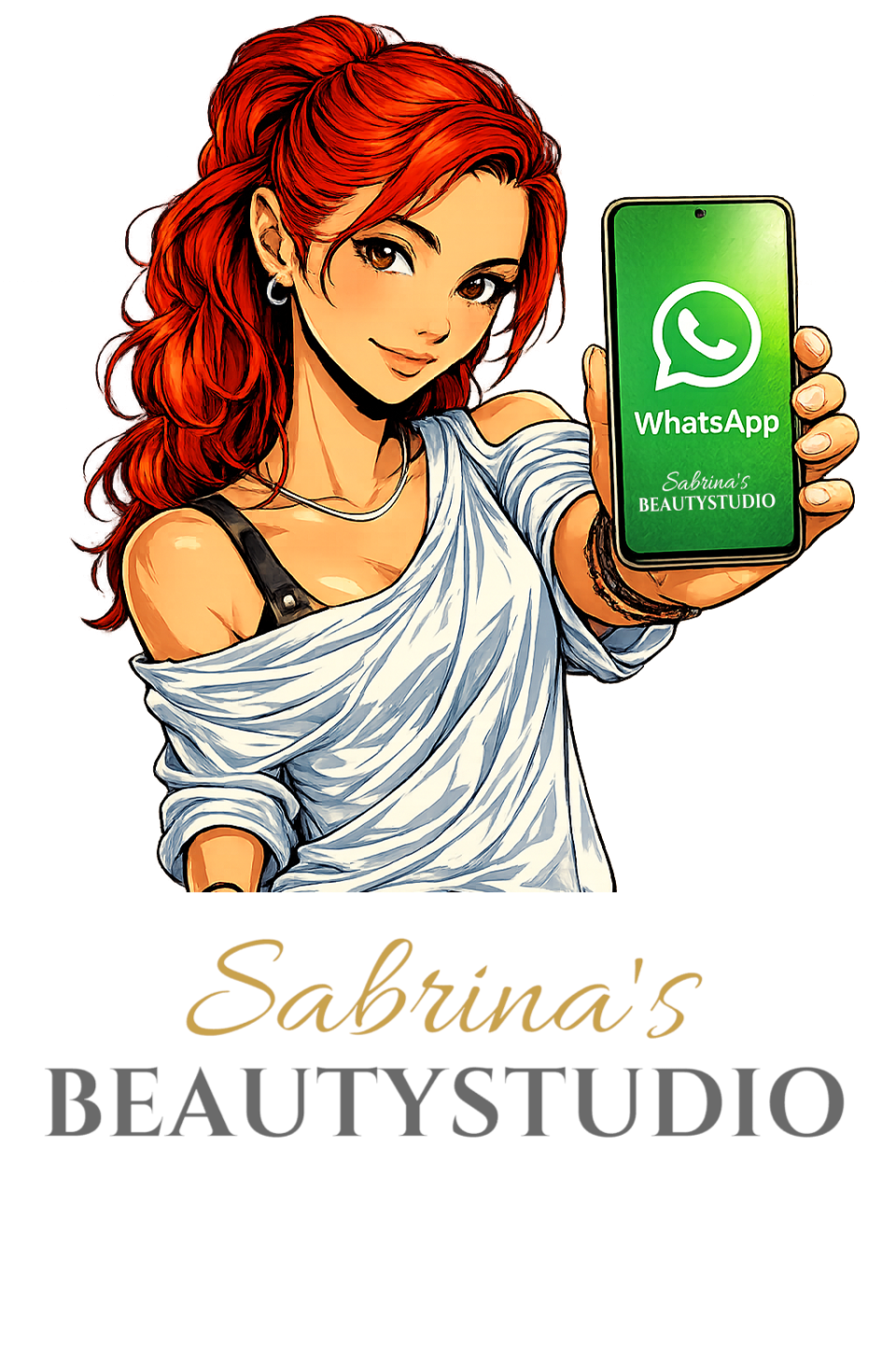 WhatsApp QR-Code und Text zu Kanal, Rabatten und Neuigkeiten.